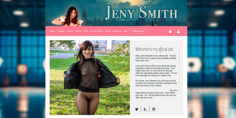 Jeny Smith website screenshot showing survey completion interface
